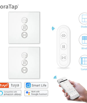 LoraTap 240V Plastic Remote Control Roller Blinds Shutter Switch