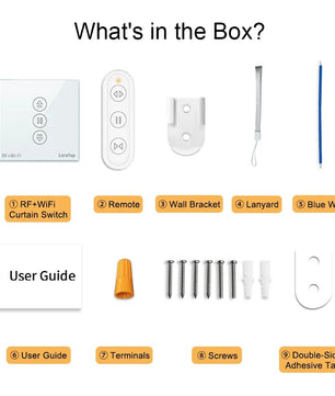 LoraTap 3A Plastic 4th Generation Remote Control Blinds Curtain Switch