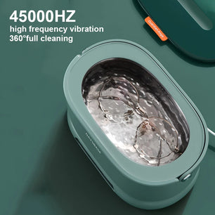 220V 500ML Plastic Ultrasonic Portable Jewelry Glasses Cleaner