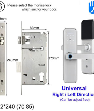 RayKube Aluminium Alloy Fingerprint Digital Smart Door Lock