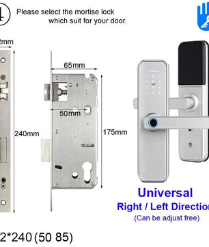 RayKube Aluminium Alloy Fingerprint Digital Smart Door Lock