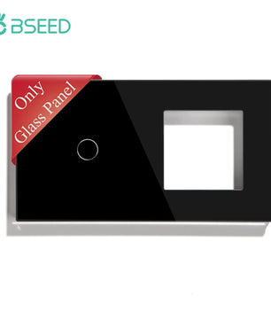 Bseed 3 Gang Tempered Glass Panel Wall Light Touch Switch Frame