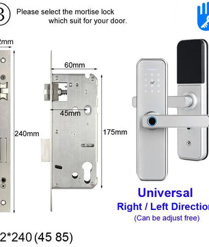 RayKube Aluminium Alloy Fingerprint Digital Smart Door Lock