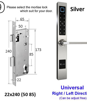 RayKube Aluminium Alloy Fingerprint Digital Smart Door Lock