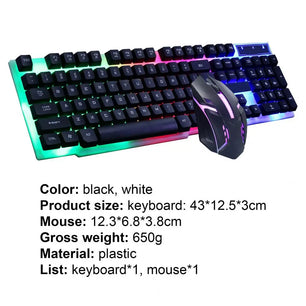 USB 104 Keys Wireless Mechanical Gaming Keyboard Mouse Combo