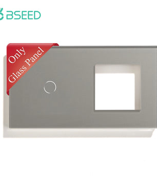 Bseed 3 Gang Tempered Glass Panel Wall Light Touch Switch Frame