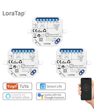 LoraTap 240V Plastic Automatic WIFI Roller Shutter Curtain Module