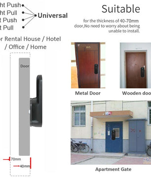 RayKube Stainless Steel Fingerprint Digital Smart Door Lock