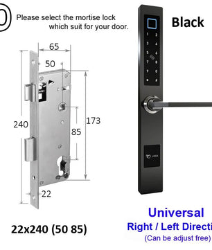 RayKube Aluminium Alloy Fingerprint Digital Smart Door Lock