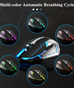 1600 DPI 2.4G USB Bluetooth Support Wireless Rechargeable Mouse