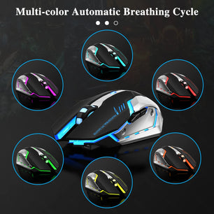 1600 DPI 2.4G USB Bluetooth Support Wireless Rechargeable Mouse