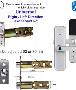 RayKube Aluminium Alloy Fingerprint Digital Smart Door Lock