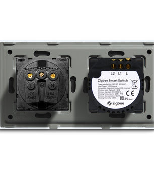 Bseed 16A Alloy 3 Gang Crystal Glass Panel Wall Light Touch Switch