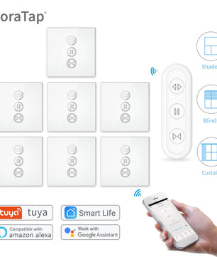 LoraTap 250V 600W Plastic WiFi Rolling Blinds Curtain Switch