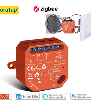 LoraTap 240V 300W Plastic Curtain Roller Shutter Switch Module