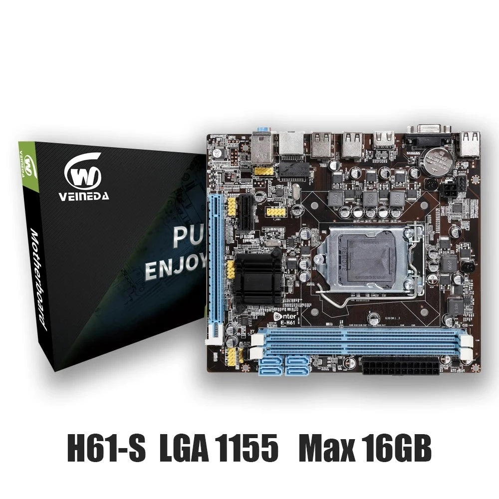 16GB RAM LGA 1155 Intel Xeon H61-S USB 2.0 Desktop Motherboard