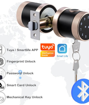 Stainless Steel Fingerprint Bluetooth WIFI Right Push Door Lock