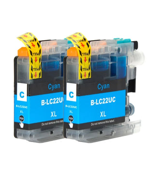 2 PCs 22UXL Ink Cartridge For Brother DCP-J785DW MFC-J985DW Printer