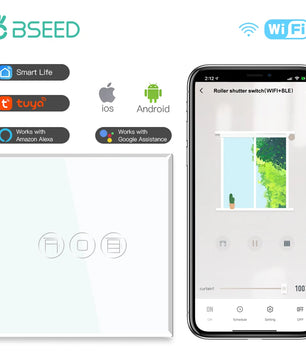 Bseed Alloy Multi Gang Roller Shutter APP Control Wifi Switch