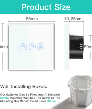 Bseed Alloy Multi Gang Roller Shutter APP Control Wifi Switch