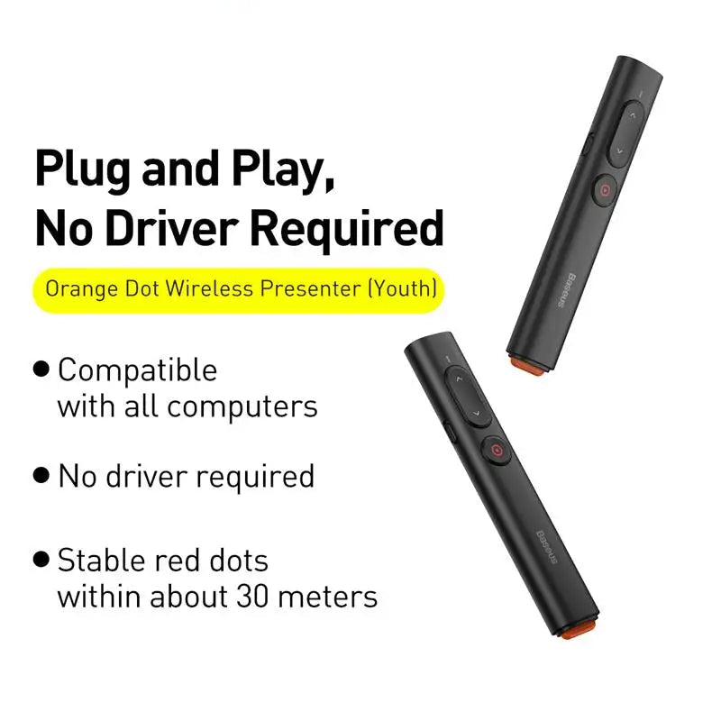 Baseus 433MHz USB C Adapter Handheld Remote Control Pointer