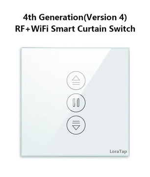 LoraTap 3A Plastic 4th Generation Remote Control Blinds Curtain Switch