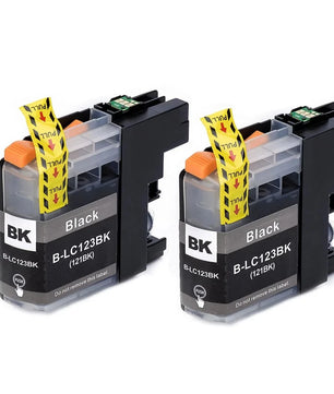 2 PCs LC121/LC123 Ink Cartridge For Brother MFC-J4510DW MFC-J4610DW