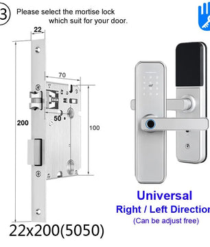 RayKube Aluminium Alloy Fingerprint Digital Smart Door Lock