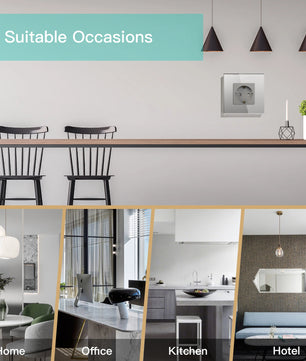 Bseed 16A Glass Panel Wireless WIFI Control Smart Power Socket