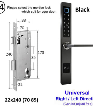RayKube Aluminium Alloy Fingerprint Digital Smart Door Lock