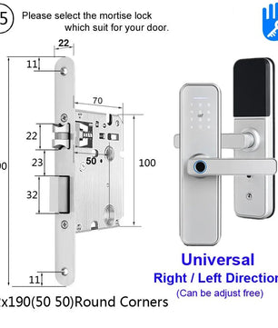 RayKube Aluminium Alloy Fingerprint Digital Smart Door Lock