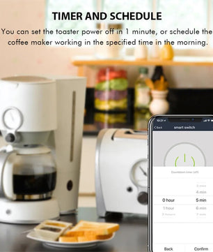 LoraTap 16A Power Plastic Remote Voice Control Plug Switch