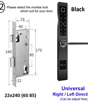 RayKube Aluminium Alloy Fingerprint Digital Smart Door Lock