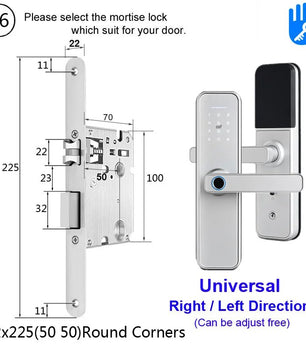 RayKube Aluminium Alloy Fingerprint Digital Smart Door Lock