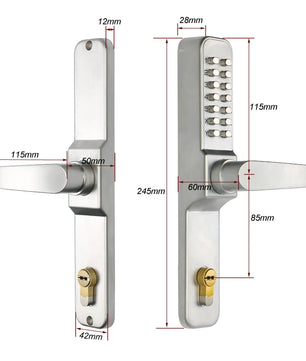 Aluminium Alloy Digital Mechanical Waterproof Left Push Door Lock