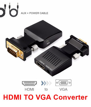 2mm Diameter HDMI To VGA USB Adapter With Video Output For PC