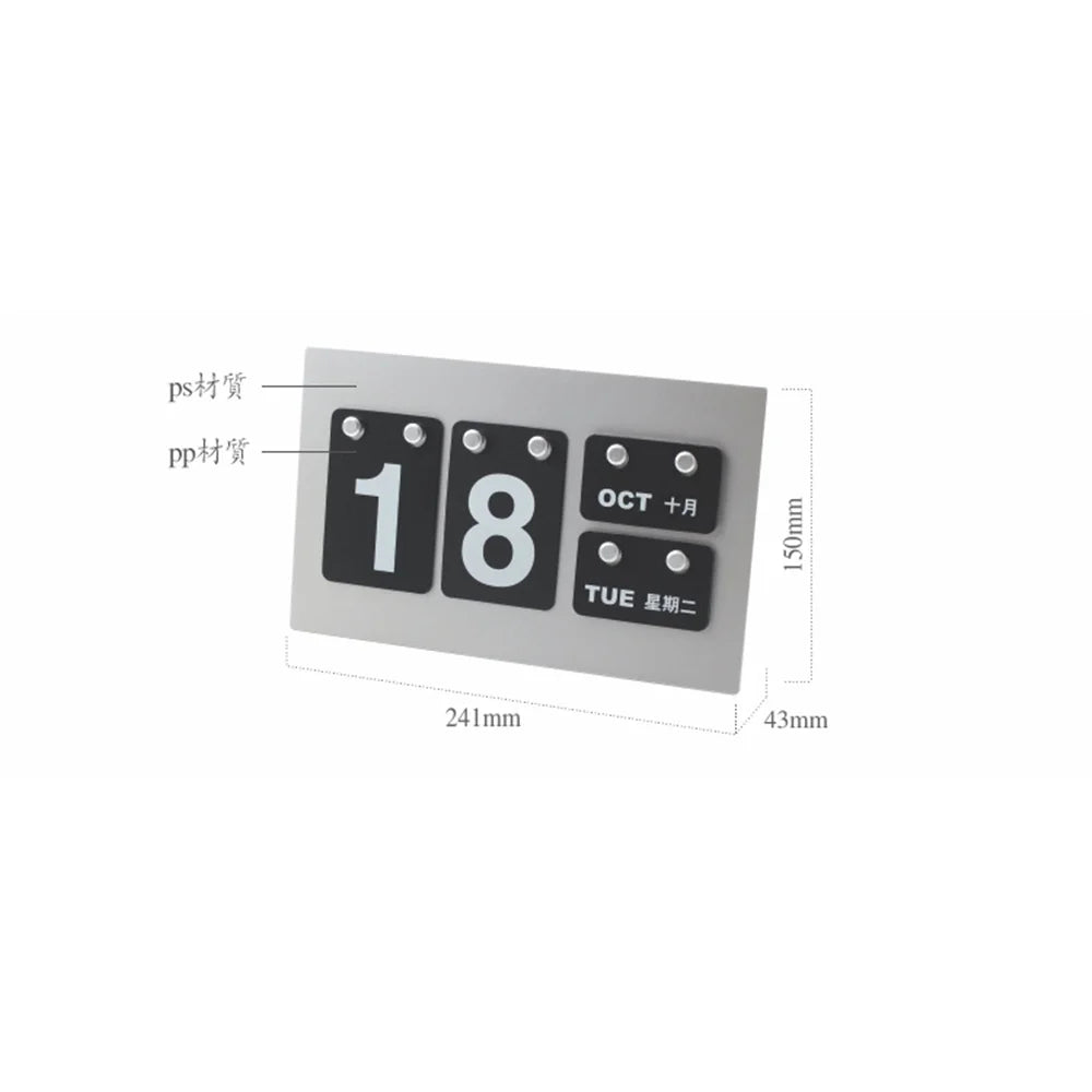 Polystyrene DIY Office Business Desk Card Printed Stand Calendar