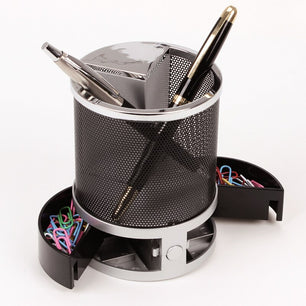 Metallic Multifunctional Luxurious Desk Organizer Pen Holder
