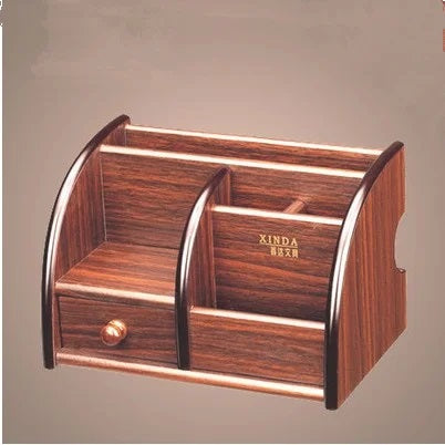 Wooden Multifunctional Luxurious Desk Organizer Large Pen Holder