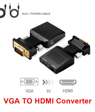 2mm Diameter HDMI To VGA USB Adapter With Video Output For PC