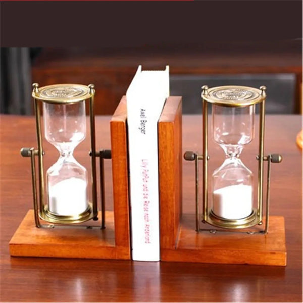 Wooden Office Organizer Hourglass Shaped Simple Book Holder