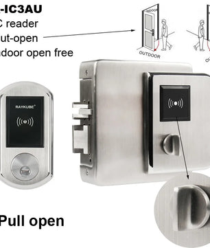Stainless Steel Waterproof Fingerprint Electronic Door Lock With IC Card Reader