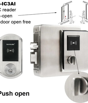 Stainless Steel Waterproof Fingerprint Electronic Door Lock With IC Card Reader