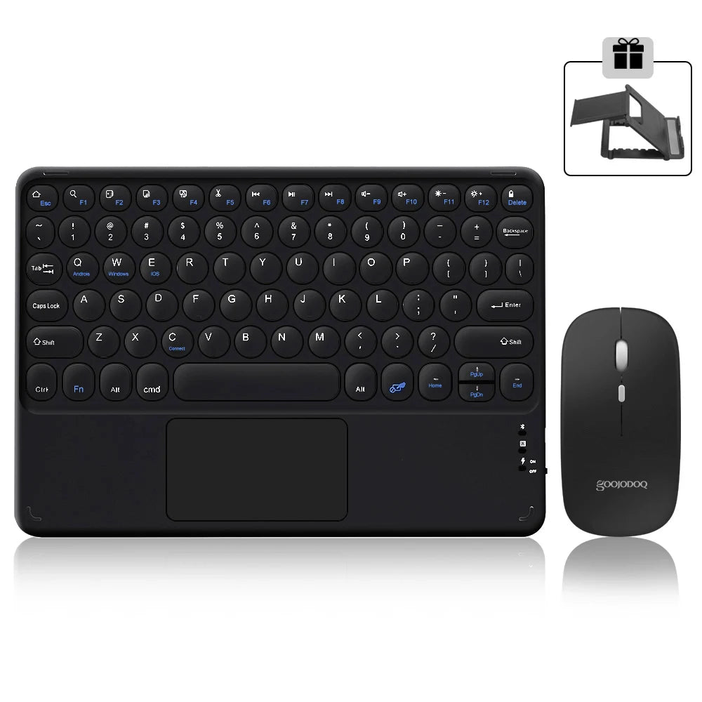 Plastic 2.4G Rechargeable Bluetooth Wireless Keyboard Mouse Kit