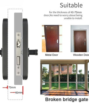 RayKube Aluminium Alloy Fingerprint Digital Smart Door Lock