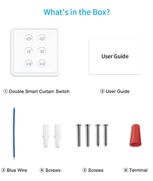 LoraTap 240V 300W Plastic WiFi Rolling Blinds Curtain Switch