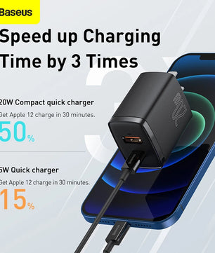 Baseus 20W USB Type-C Charger For iPhone 11 12 Pro Max and Huawei