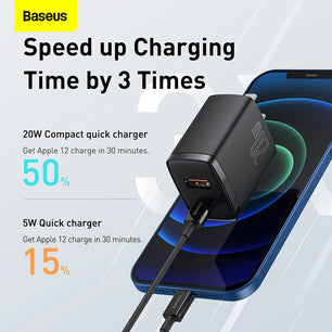 Baseus 20W USB Type-C Charger For iPhone 11 12 Pro Max and Huawei