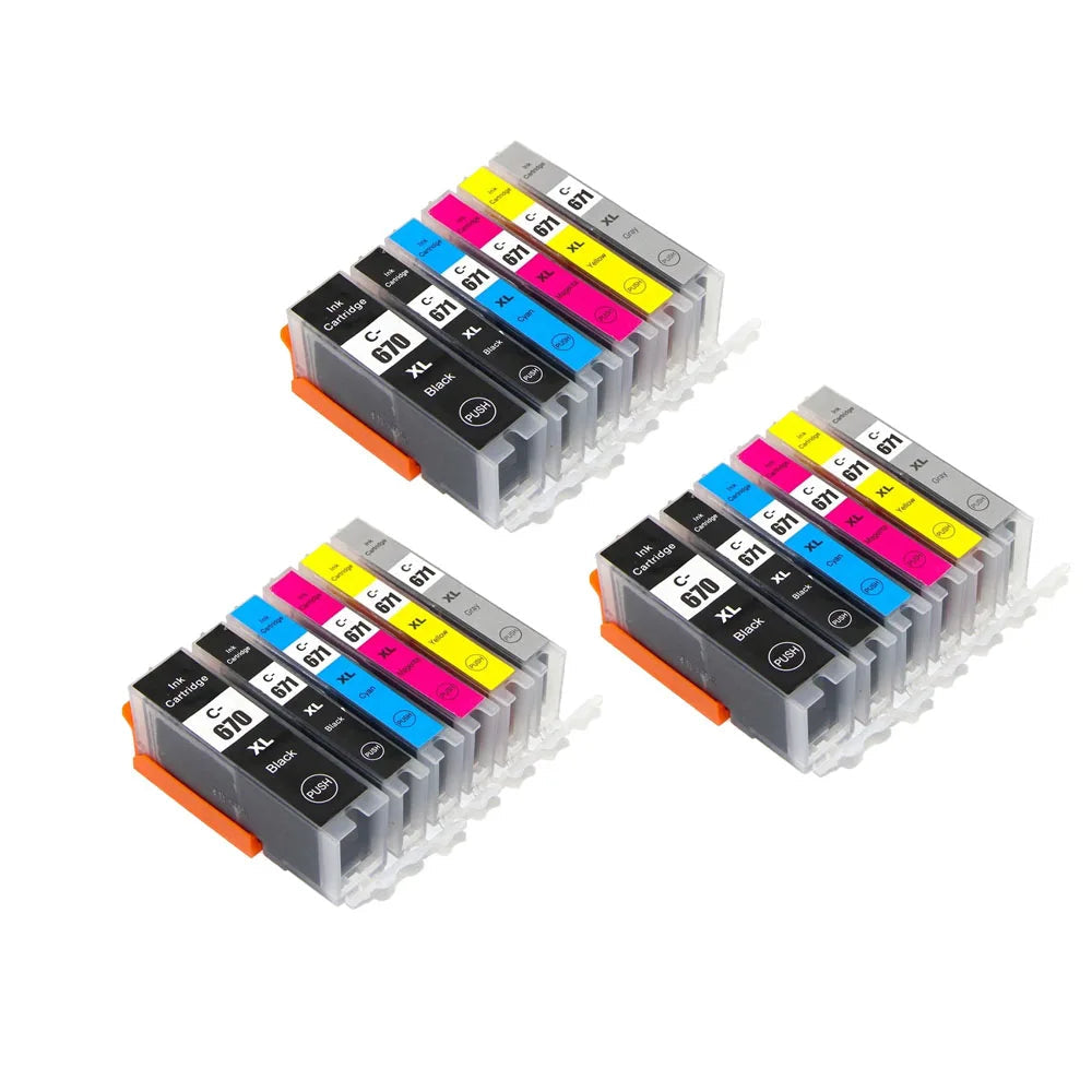 PGI670XL CLI671XL Ink Cartridge Compatible For Canon PIXMA MG7760 MG7765