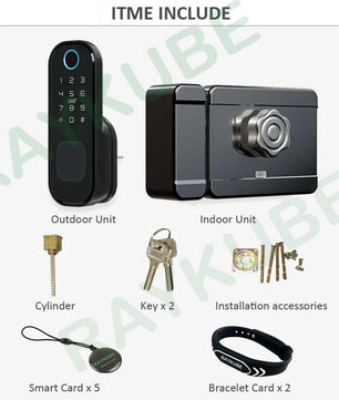 RayKube Stainless Steel Fingerprint Digital Smart Door Lock